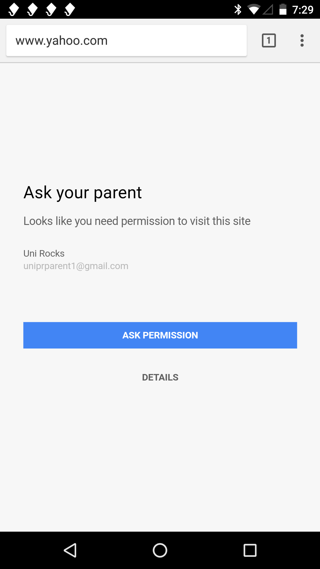 Parents can approve every site their child tries to access on the browser, but they can use Google SafeSearch too, which automatically blocks risky sites.