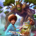 You can play as Bob Ross riding a happy tree while killing things ‘Smite’