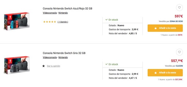 Nintenfo Switch Fnac
