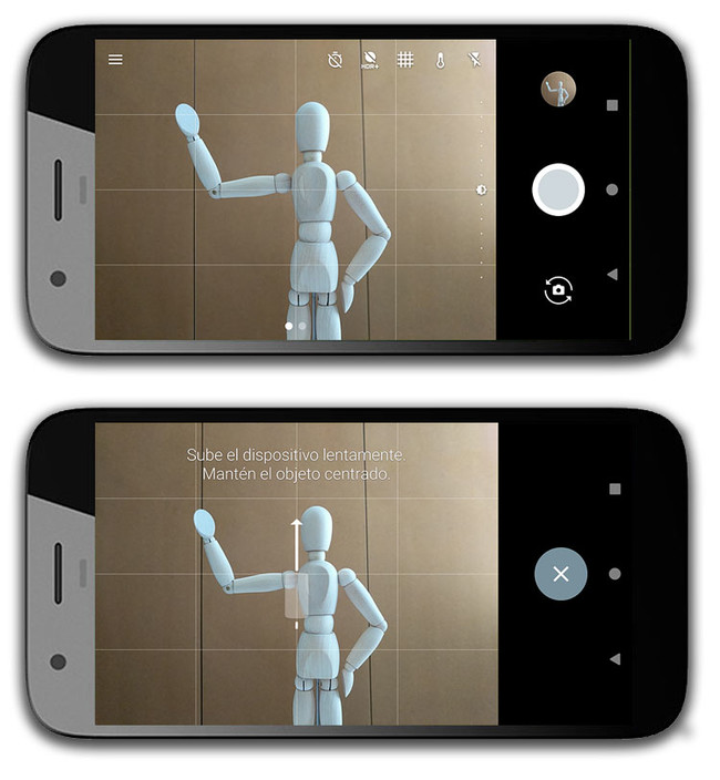 Google Pixel XL, interfaz de cámara