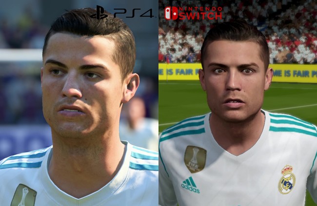 Ronaldo diferencias fifa ps4 y fifa switch