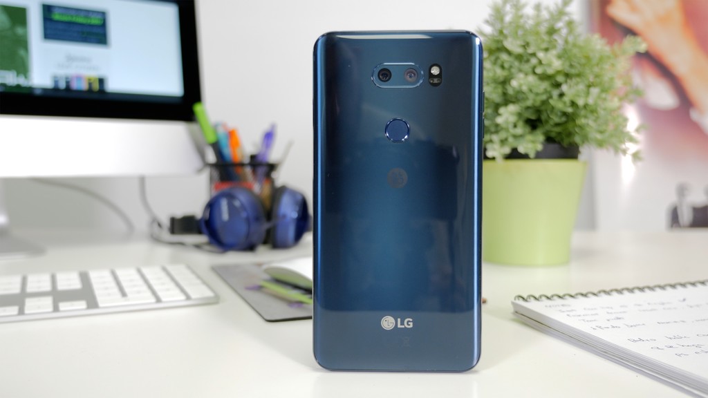 LG V30 trasera cristal limpio