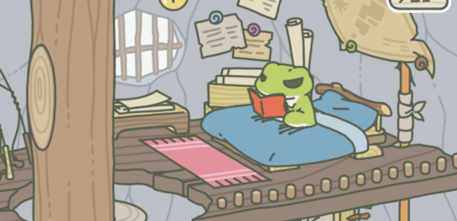 La rana leyendo